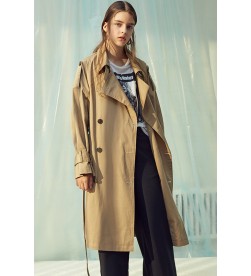 Tan Double Breasted Trenccoat