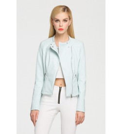 Light Blue Motorcycle Jacket